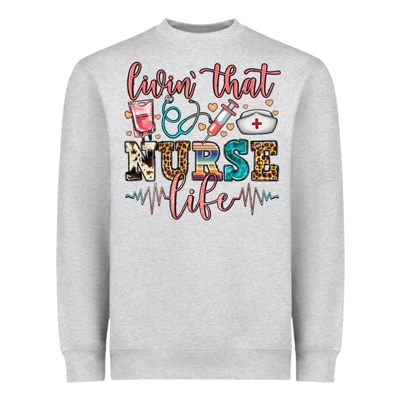 Livin' That Nurse Life Heavyweight Sweatshirt by FaDigitalArtStudio | Teevron