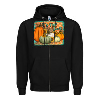 Black It's Fall y'all pumpkins halloween and sunflowers Zipper Hoodie - Jasminsmagicworld