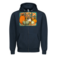 Navy It's Fall y'all pumpkins halloween and sunflowers Zipper Hoodie - Jasminsmagicworld