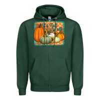 Sports Green It's Fall y'all pumpkins halloween and sunflowers Zipper Hoodie - Jasminsmagicworld