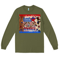 Army Green little miss america Long Sleeve Tee - Artiststas