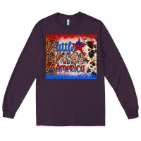 Plum little miss america Long Sleeve Tee - Artiststas