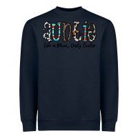 Navy auntie  like a mom, only cooler Heavyweight Sweatshirt - CowhideDigitalArt