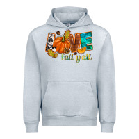 Heather Grey Love Fall y'all Urban Hoodie - NancyCooperArtShop