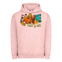 Pigment Salmon Love Fall y'all Urban Hoodie - NancyCooperArtShop