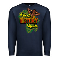 Navy black history month Premium Sweatshirt - NancyCooperArtShop