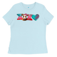 Baby Blue xoxo guarnsey cow Ladies Tee - AdoDesignShop