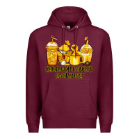 Burgundy childhood cancer awareness coffee Premium Hoodie - Jasminsmagicworld