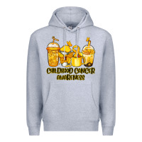 Heather Grey childhood cancer awareness coffee Premium Hoodie - Jasminsmagicworld