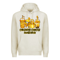 Oatmeal Heather childhood cancer awareness coffee Premium Hoodie - Jasminsmagicworld