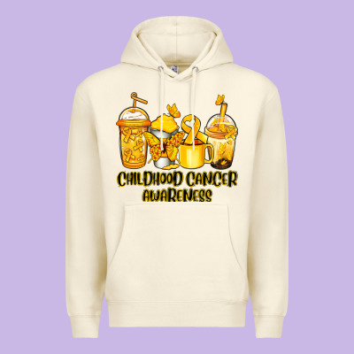 Childhood Cancer Awareness Coffee Premium Hoodie Designed By Jasminsmagicworld