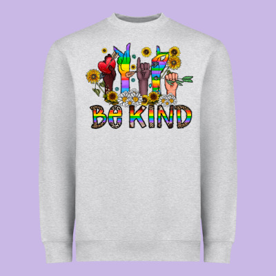 Be Kind Heavyweight Sweatshirt Designed By Cowhidedigitalart