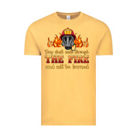 Vintage Mustard the fire with firefighter air mask Vintage Tee - HRA Design Shop
