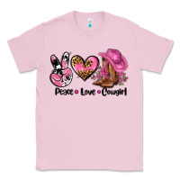 Bubblegum Pink peace love  cowgirl Classic Tee - AdoDesignShop