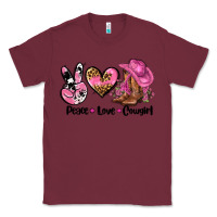 Burgundy peace love  cowgirl Classic Tee - AdoDesignShop