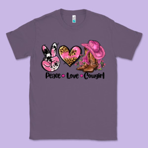 Peace Love  Cowgirl Classic Tee Designed By Adodesignshop