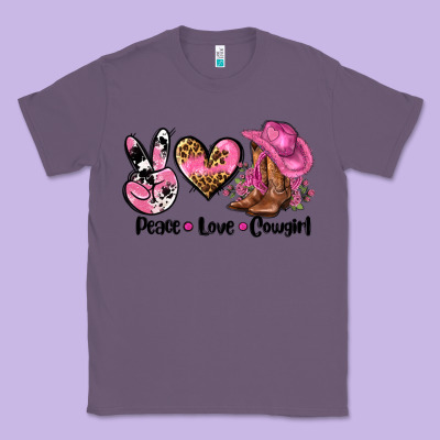 Peace Love  Cowgirl Classic Tee Designed By Adodesignshop