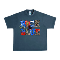 Midnight Navy back the blue Urban Heavy Tee - AdoDesignShop