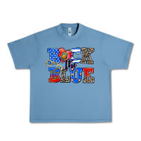 Pebble Blue back the blue Urban Heavy Tee - AdoDesignShop