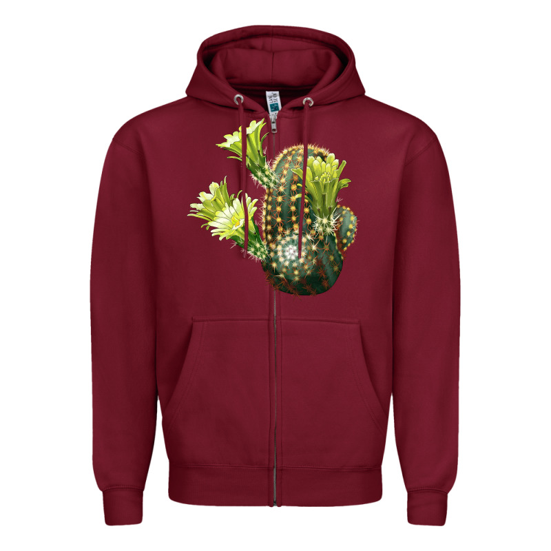 Nylon Hedgehog Cactus Zipper Hoodie by LillyAllenDesigns | Teevron