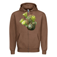 Chestnut nylon hedgehog cactus Zipper Hoodie - LillyAllenDesigns