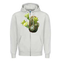 Dove Grey nylon hedgehog cactus Zipper Hoodie - LillyAllenDesigns