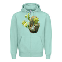 Seafoam nylon hedgehog cactus Zipper Hoodie - LillyAllenDesigns