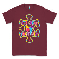 Burgundy Let s Grow Together Classic Tee - CowhideDigitalArt