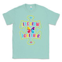 Seafoam Let s Grow Together Classic Tee - CowhideDigitalArt