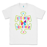 White Let s Grow Together Classic Tee - CowhideDigitalArt