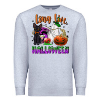 Heather Grey long live halloween Premium Sweatshirt - NancyCooperArtShop