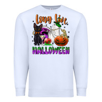 White long live halloween Premium Sweatshirt - NancyCooperArtShop