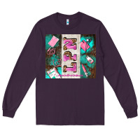 Plum lpn licenced practical nurse and element Long Sleeve Tee - AdoDesignShop