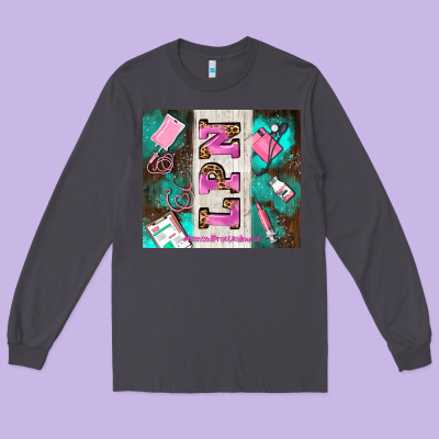 Lpn Licenced Practical Nurse And Element Long Sleeve Tee Designed By Adodesignshop