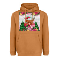Meerkat pink christmas cow Heavyweight Hoodie - MaliasSmallBusiness