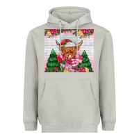 Moon Dust pink christmas cow Heavyweight Hoodie - MaliasSmallBusiness