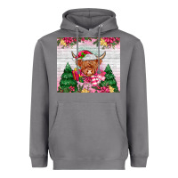 Storm pink christmas cow Heavyweight Hoodie - MaliasSmallBusiness