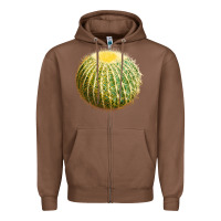Chestnut golden barrel cactus Zipper Hoodie - LillyAllenDesigns