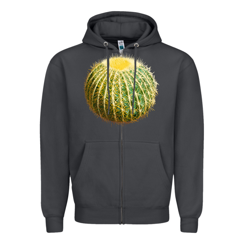 Golden Barrel Cactus Zipper Hoodie by LillyAllenDesigns | Teevron