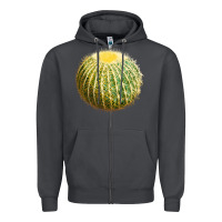 Smoke golden barrel cactus Zipper Hoodie - LillyAllenDesigns