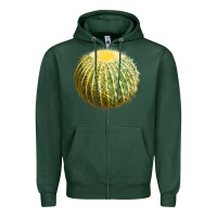 Sports Green golden barrel cactus Zipper Hoodie - LillyAllenDesigns