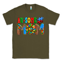 Army Green ausome autism mom Classic Tee - AdoDesignShop