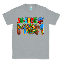 Heather Grey ausome autism mom Classic Tee - AdoDesignShop