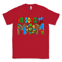 Red ausome autism mom Classic Tee - AdoDesignShop