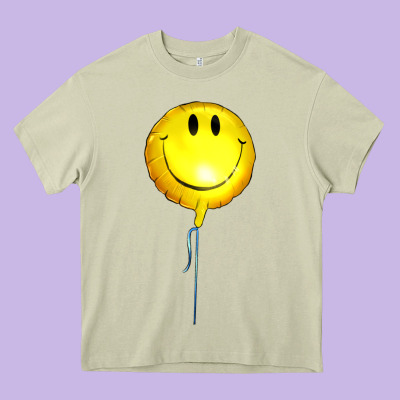 Balloon Smile Heavy Core Tee Designed By Artiststas