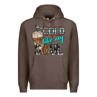 Coffee cold like my soul with coffee Premium Hoodie - BarkalooDesign