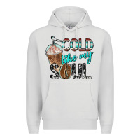 Dove Grey cold like my soul with coffee Premium Hoodie - BarkalooDesign