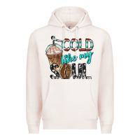 Pale Pink cold like my soul with coffee Premium Hoodie - BarkalooDesign