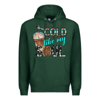 Sports Green cold like my soul with coffee Premium Hoodie - BarkalooDesign