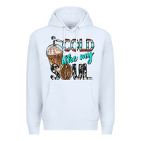 White cold like my soul with coffee Premium Hoodie - BarkalooDesign